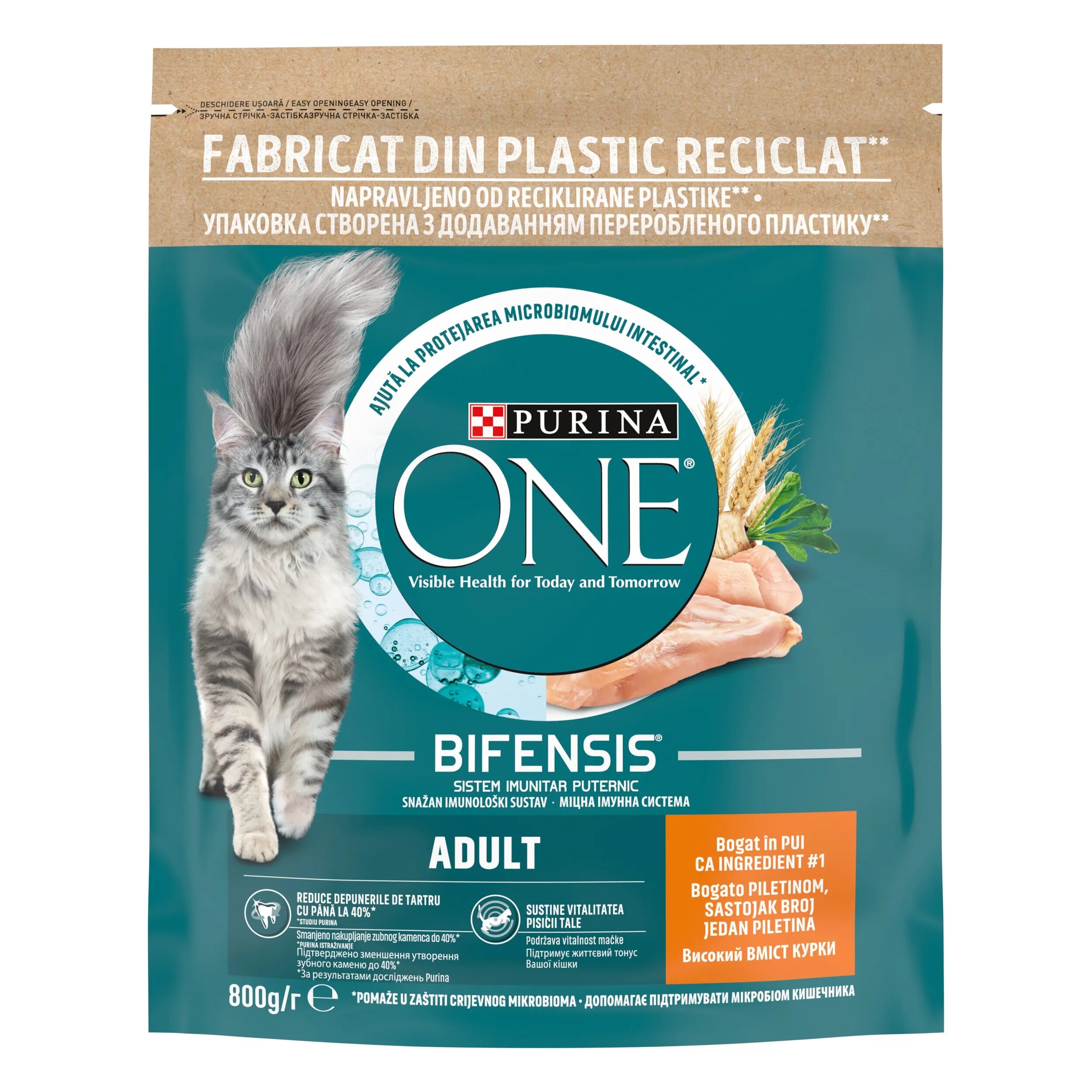 Purina ONE ADULT Pui si Cereale Integrale hrana uscata pentru pisici 750 g