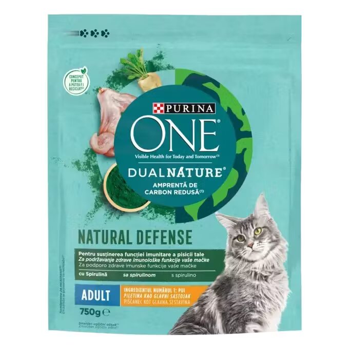 Purina ONE DualNature Adult cu Pui hrana uscata pentru pisici adulte 750 g
