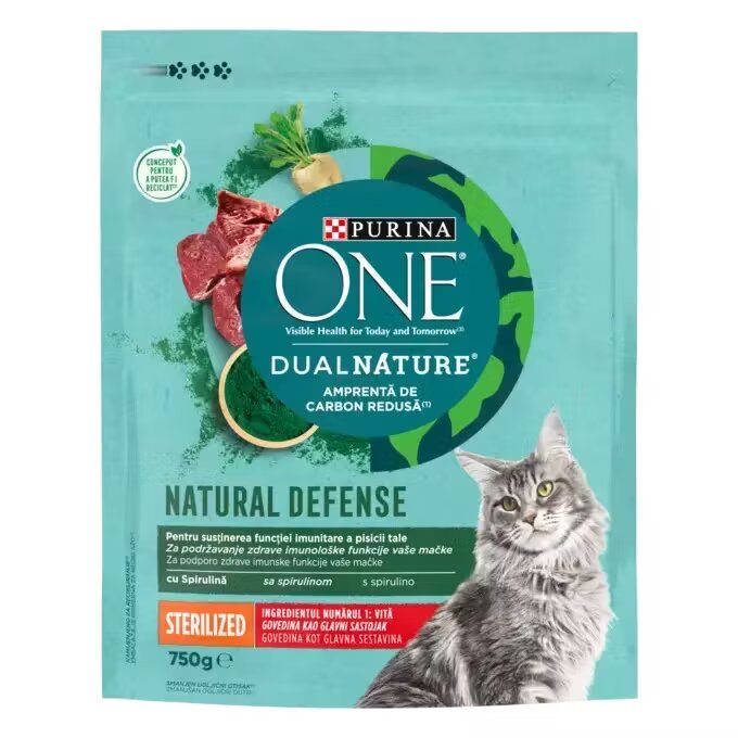 Purina ONE DualNature Sterilized cu Vita hrana uscata pentru pisici sterilizate 750 g