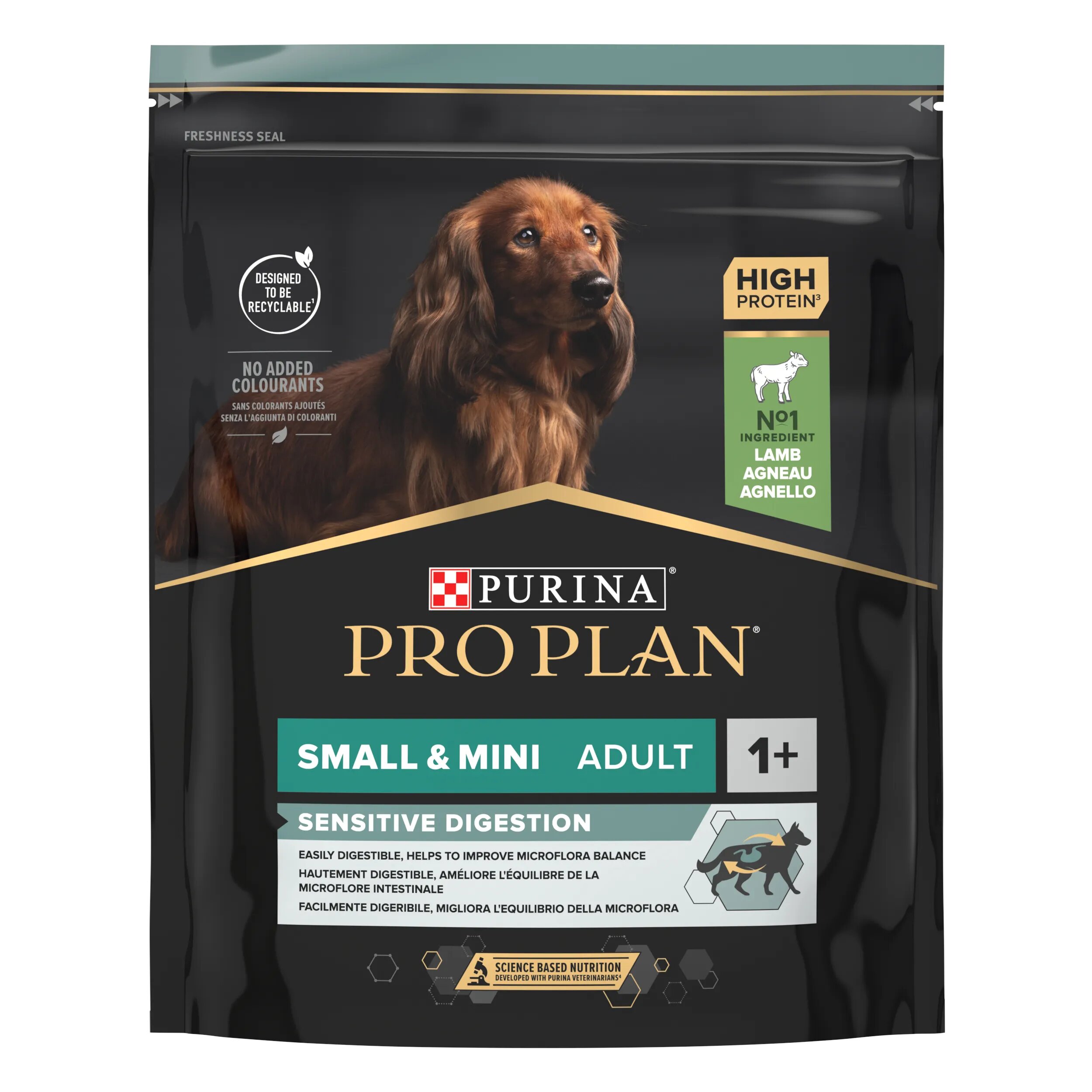 Purina Pro Plan ADULT Sensitive Digestion Talie Mică și Foarte Mică Miel 700 g