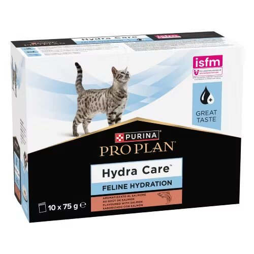 Purina Pro Plan Hydra Care supliment de hidratare pentru pisici somon 10x75 g