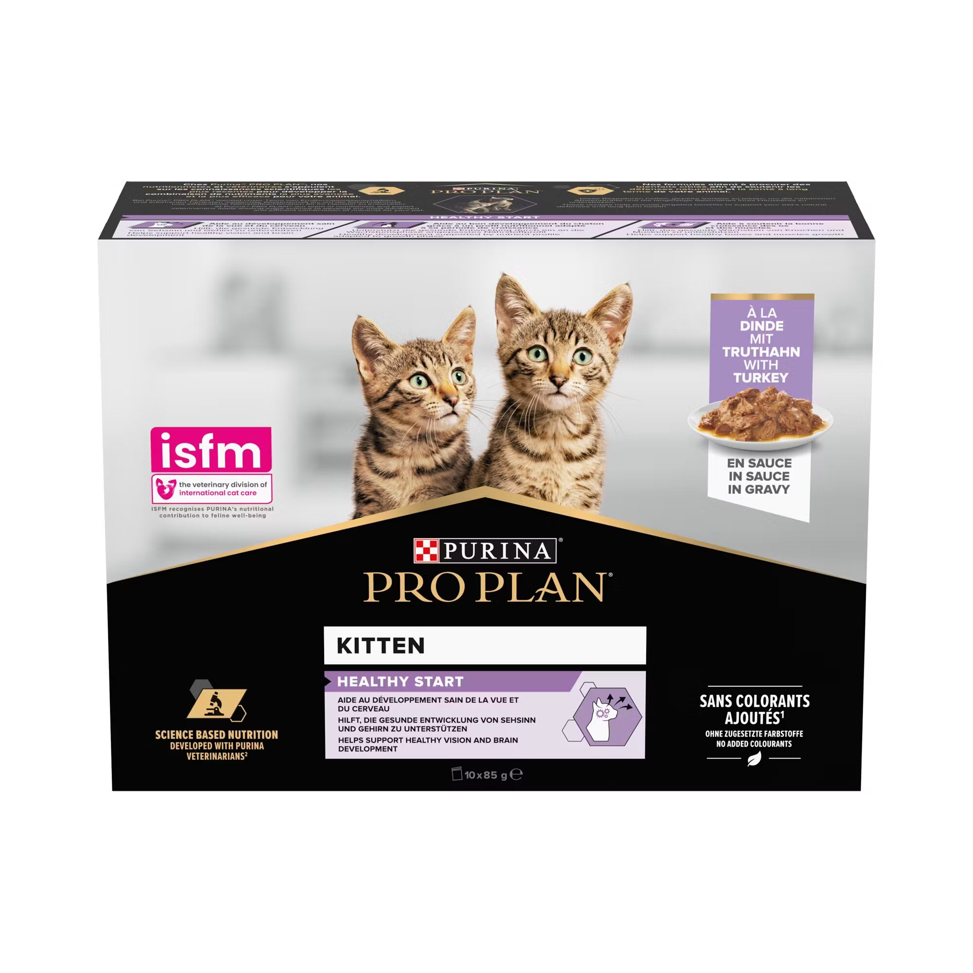 Purina Pro Plan KITTEN NUTRISAVOUR cu Curcan 10 x 85 g