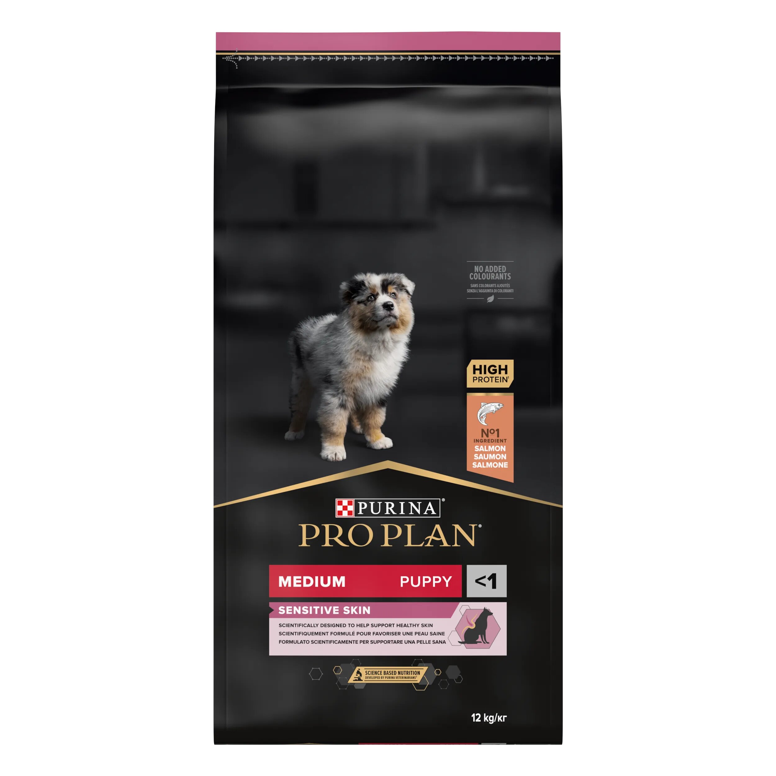 Purina Pro Plan PUPPY Sensitive Skin Talie Medie Somon 12 kg