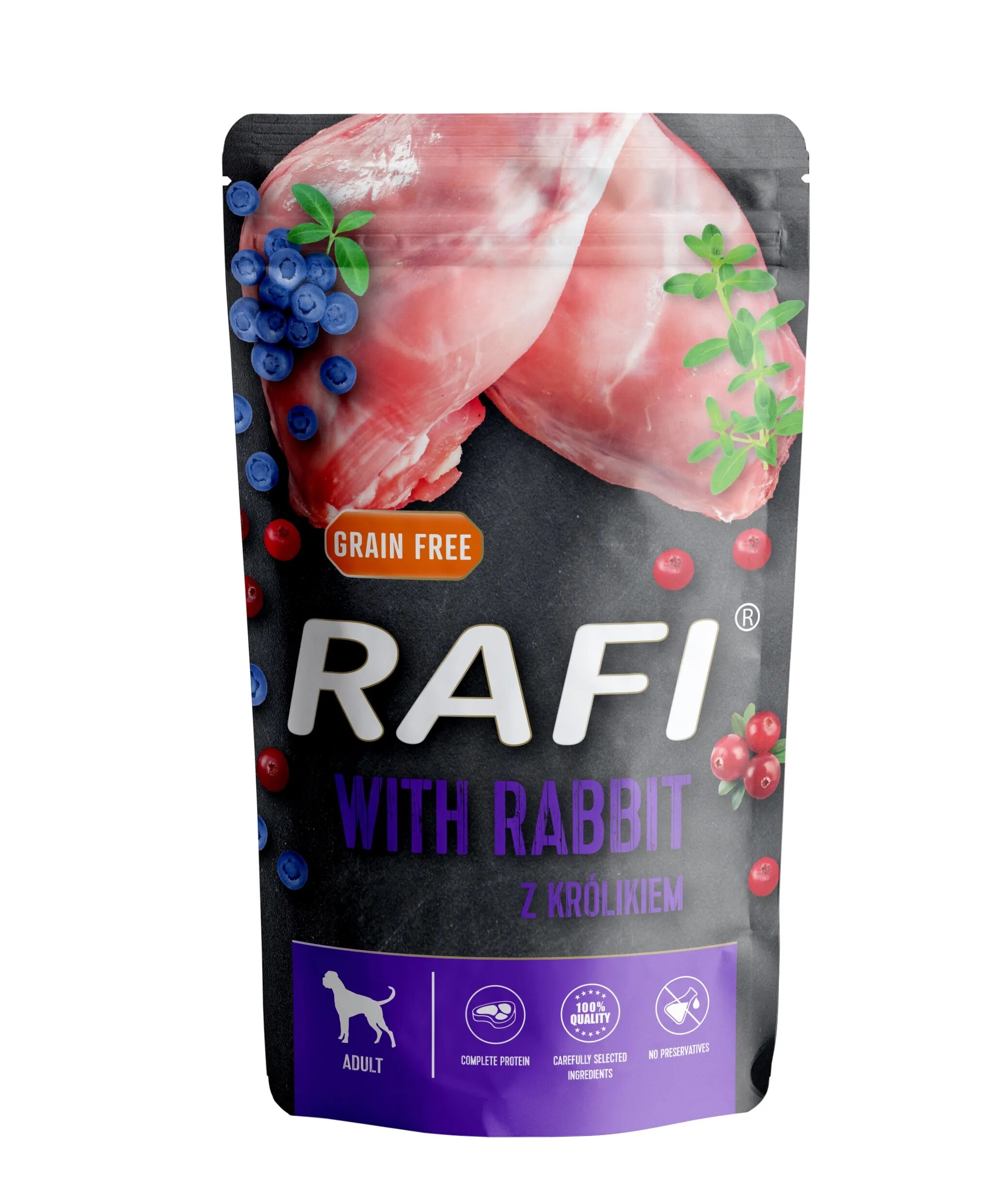Rafi Hrana Umeda Caini Dog Iepure si Afine 500 g