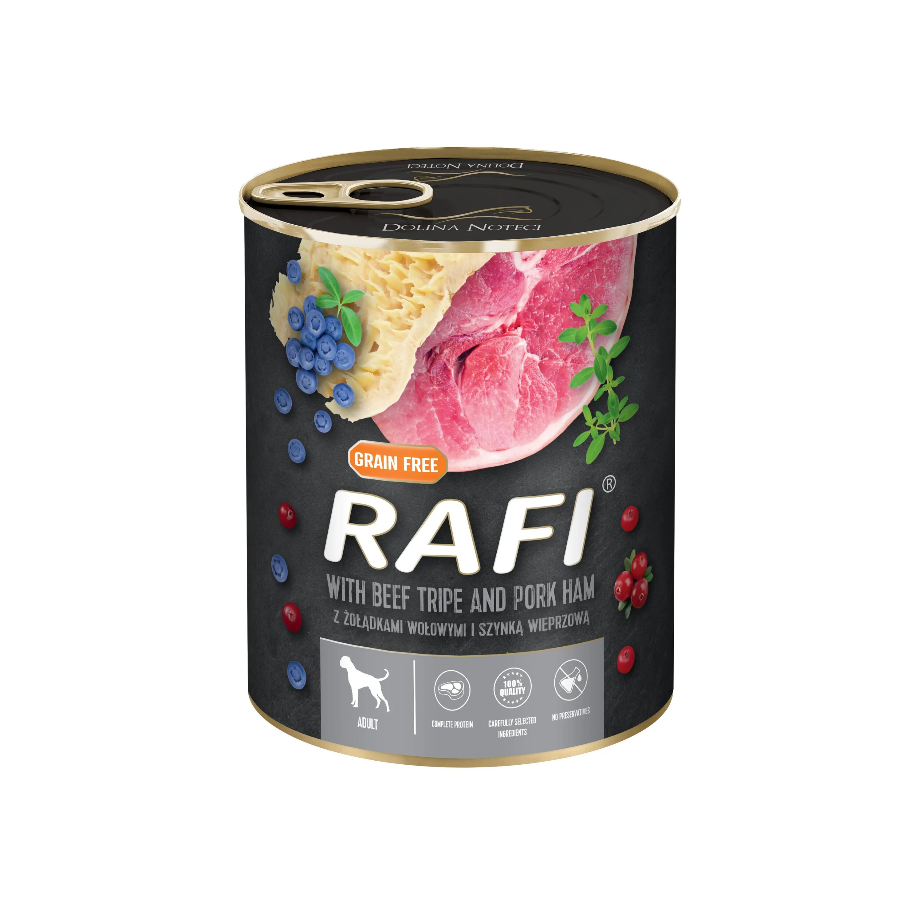 Rafi Hrana Umeda Caini Dog Sunca de Porc si Burta de Vita 800 g
