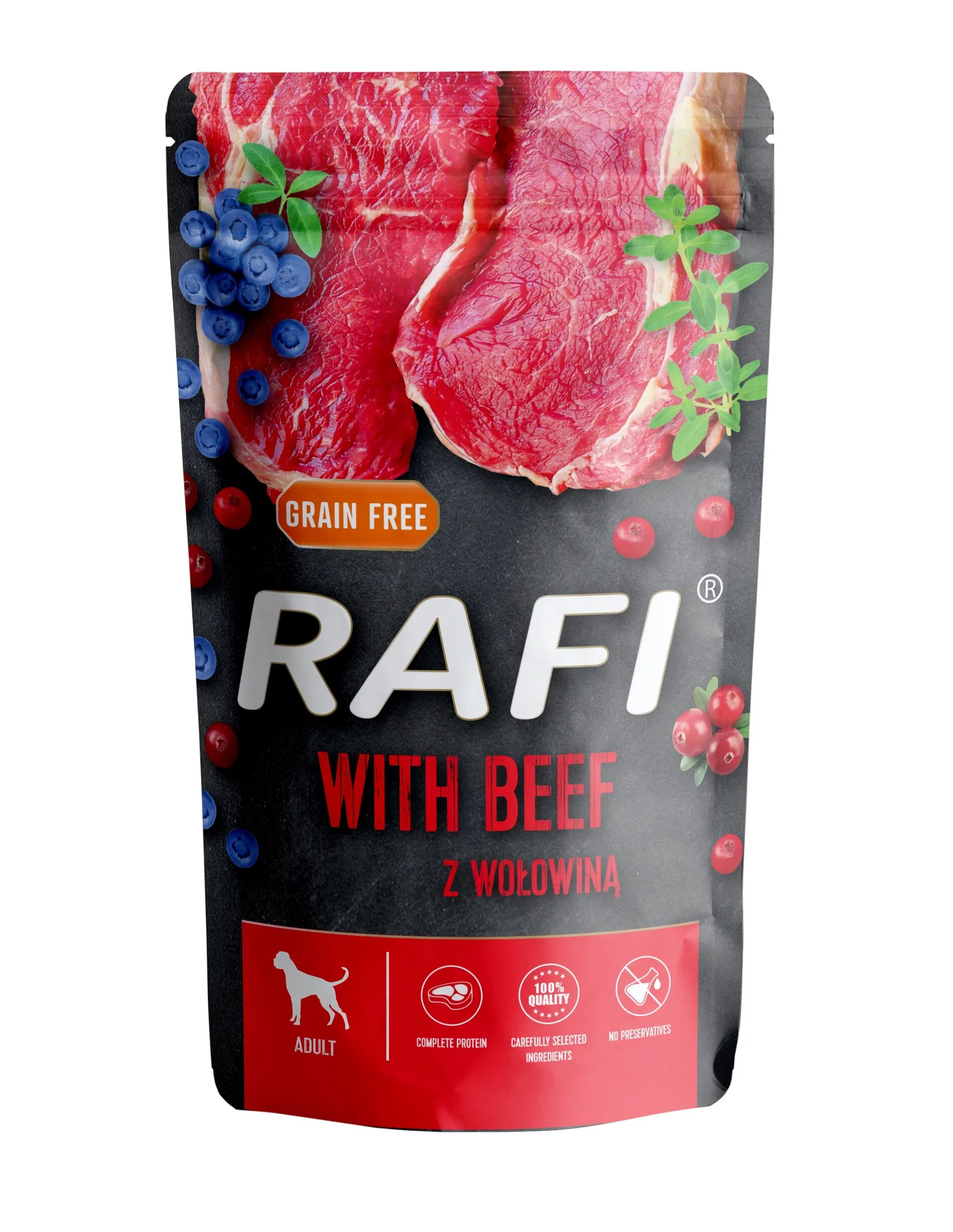 Rafi Hrana Umeda Caini Dog Vita si Afine 500 g