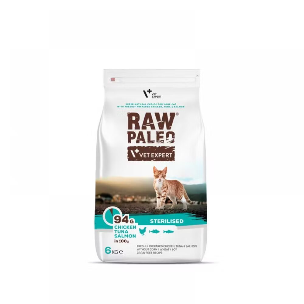 Raw Paleo Cat Sterilised Chicken & Tuna & Somon 6 kg