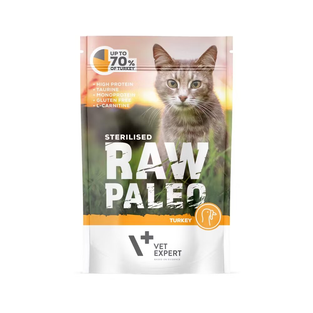 Raw Paleo Cat Sterilised Curcan 100 g