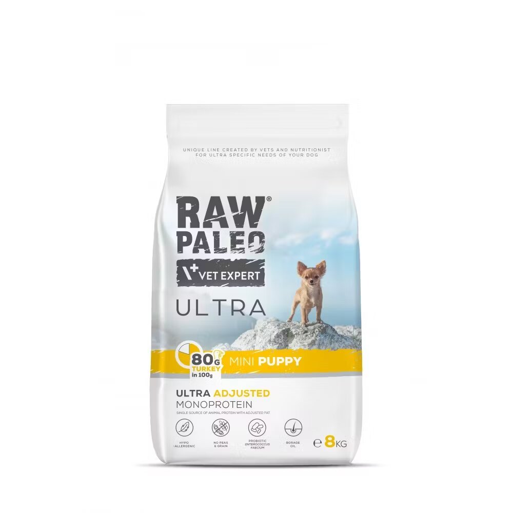 Raw Paleo Ultra Turkey Mini Puppy 8 kg