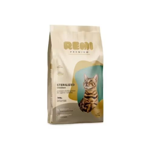 Remi Premium Hrana Uscata Pisici Adult Sterilizat cu Pui 1.5 kg