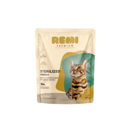 Remi Premium Hrana Uscata Pisici Adult Sterilizat cu Pui 400 g