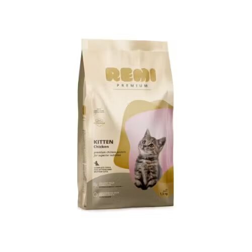 Remi Premium Hrana Uscata Pisici Kitten cu Pui 1.5 kg