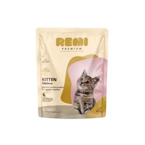 Remi Premium Hrana Uscata Pisici Kitten cu Pui 400 g
