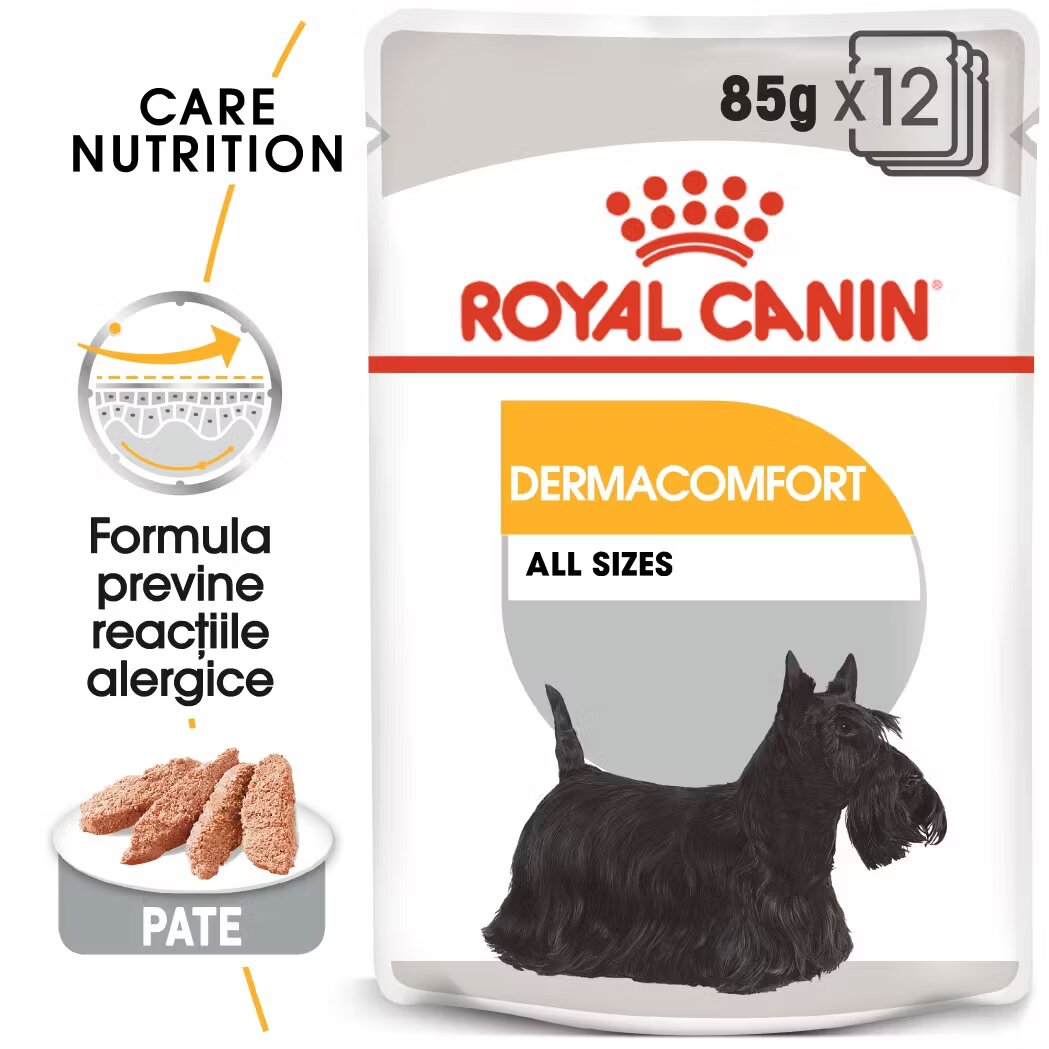 Royal Canin Dermacomfort Adult hrana umeda caine prevenirea iritatiilor pielii (pate) 12 x 85 g