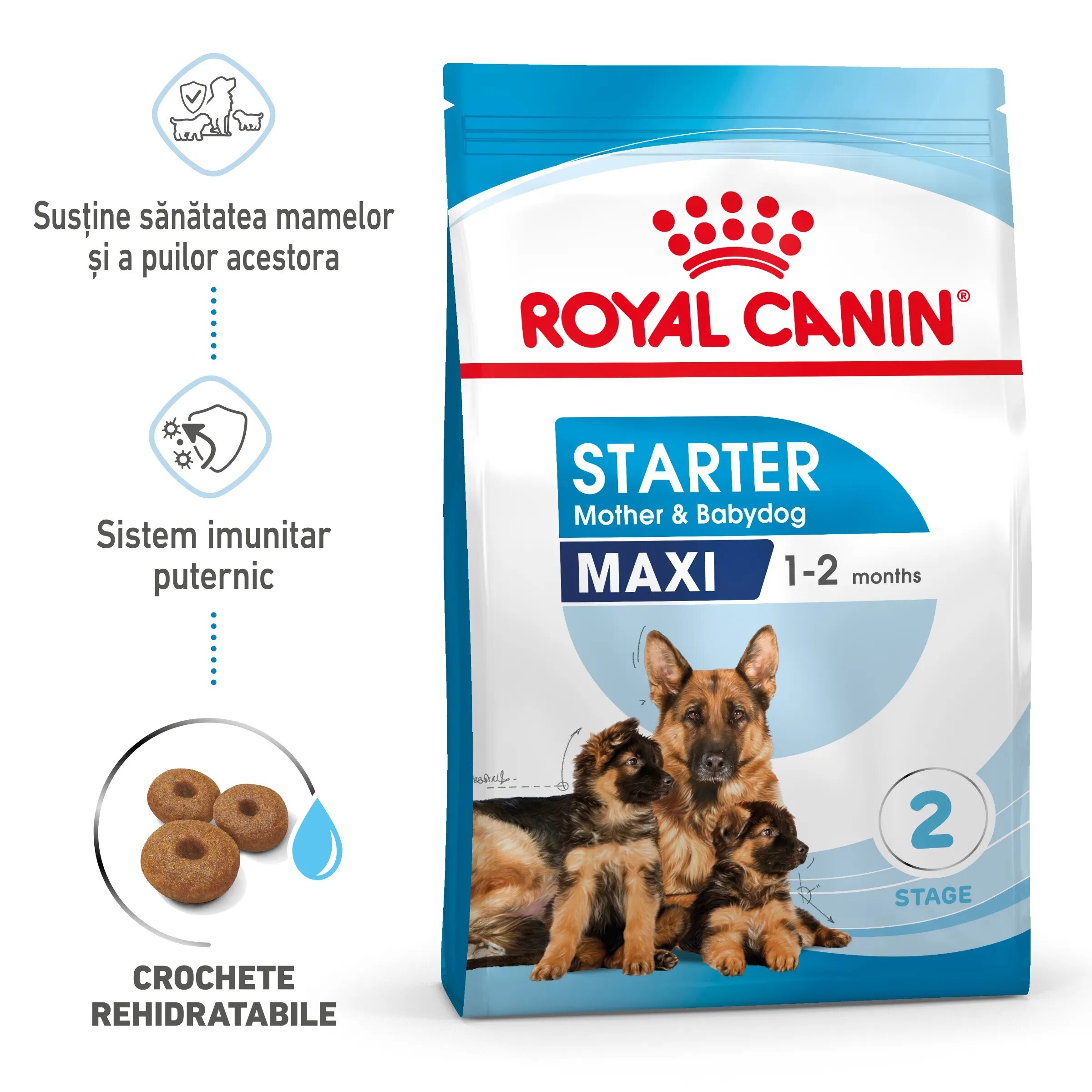 Royal Canin Maxi Starter Mother & Babydog mama si puiul hrana uscata caine 15 kg