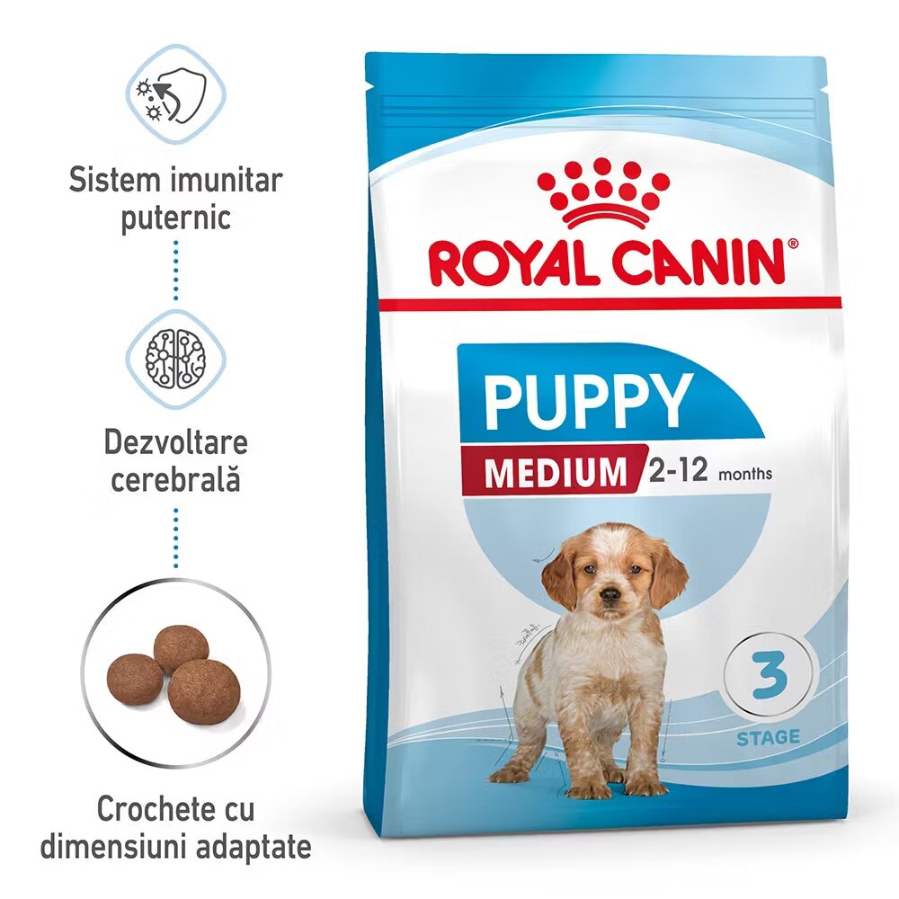 Royal Canin Medium Puppy hrana uscata caine junior 3 kg
