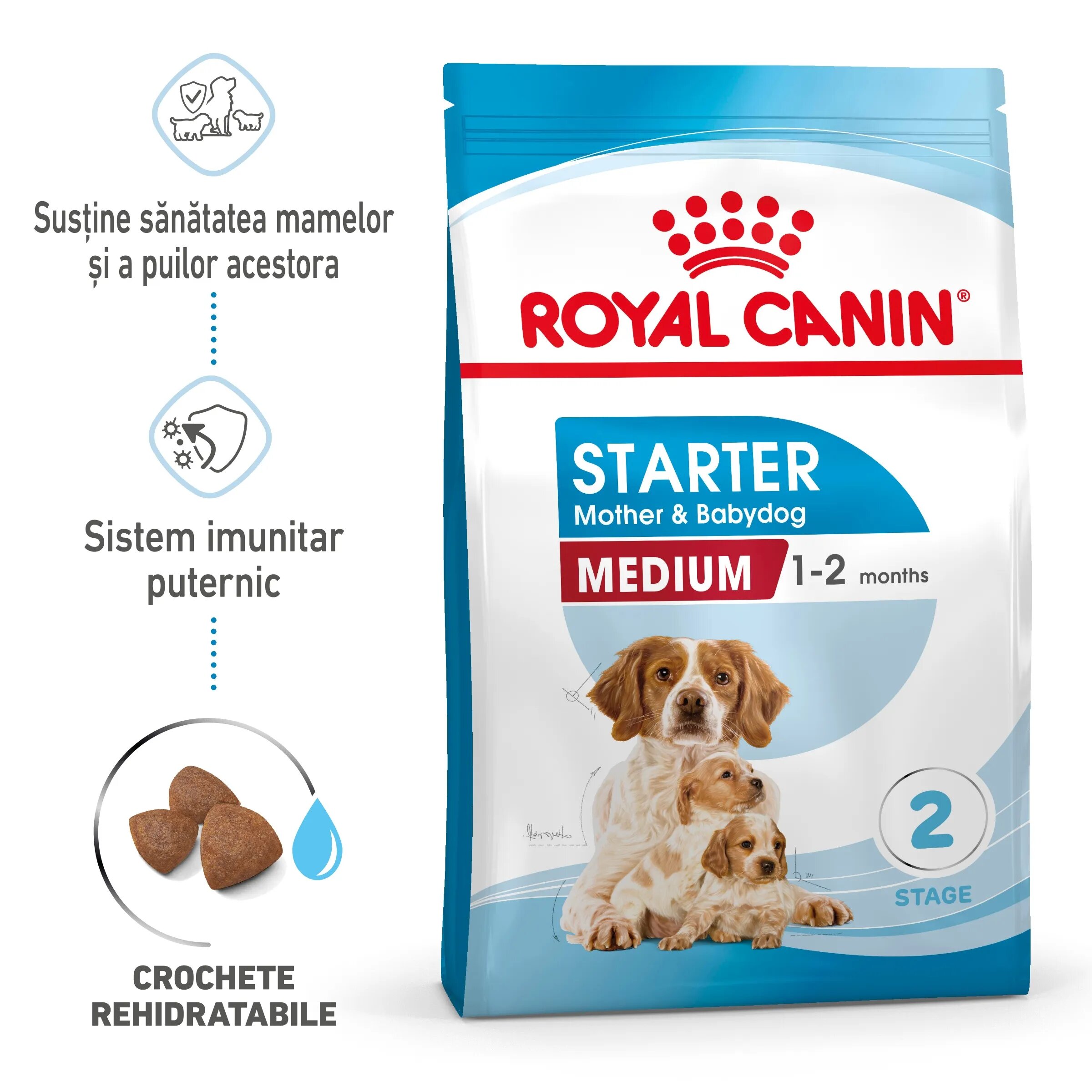 Royal Canin Medium Starter Mother & Babydog mama si puiul hrana uscata caine 15 kg