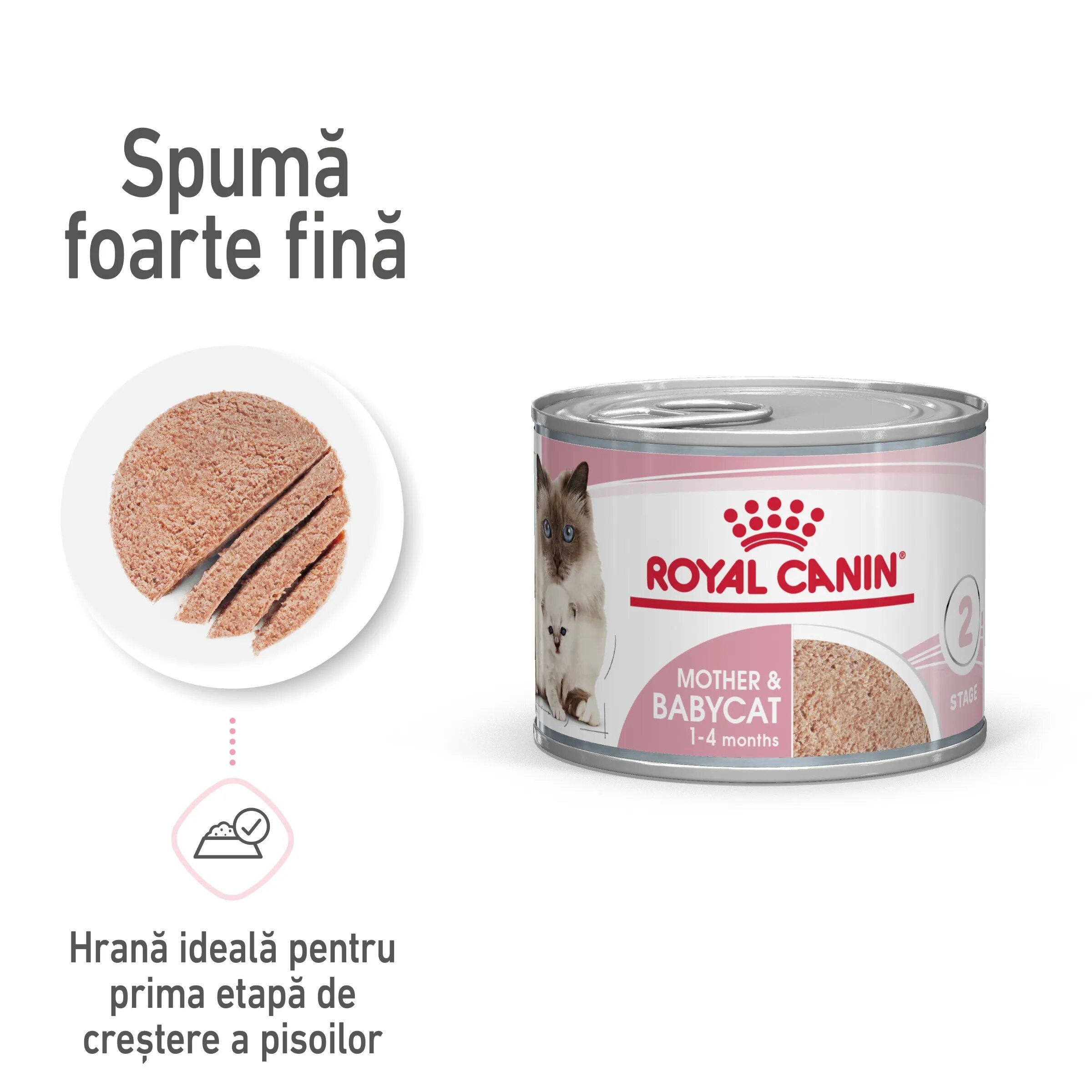 Royal Canin Mother & BabyCat hrana umeda pisica mama si puiul (textura spumoasa) 195 g