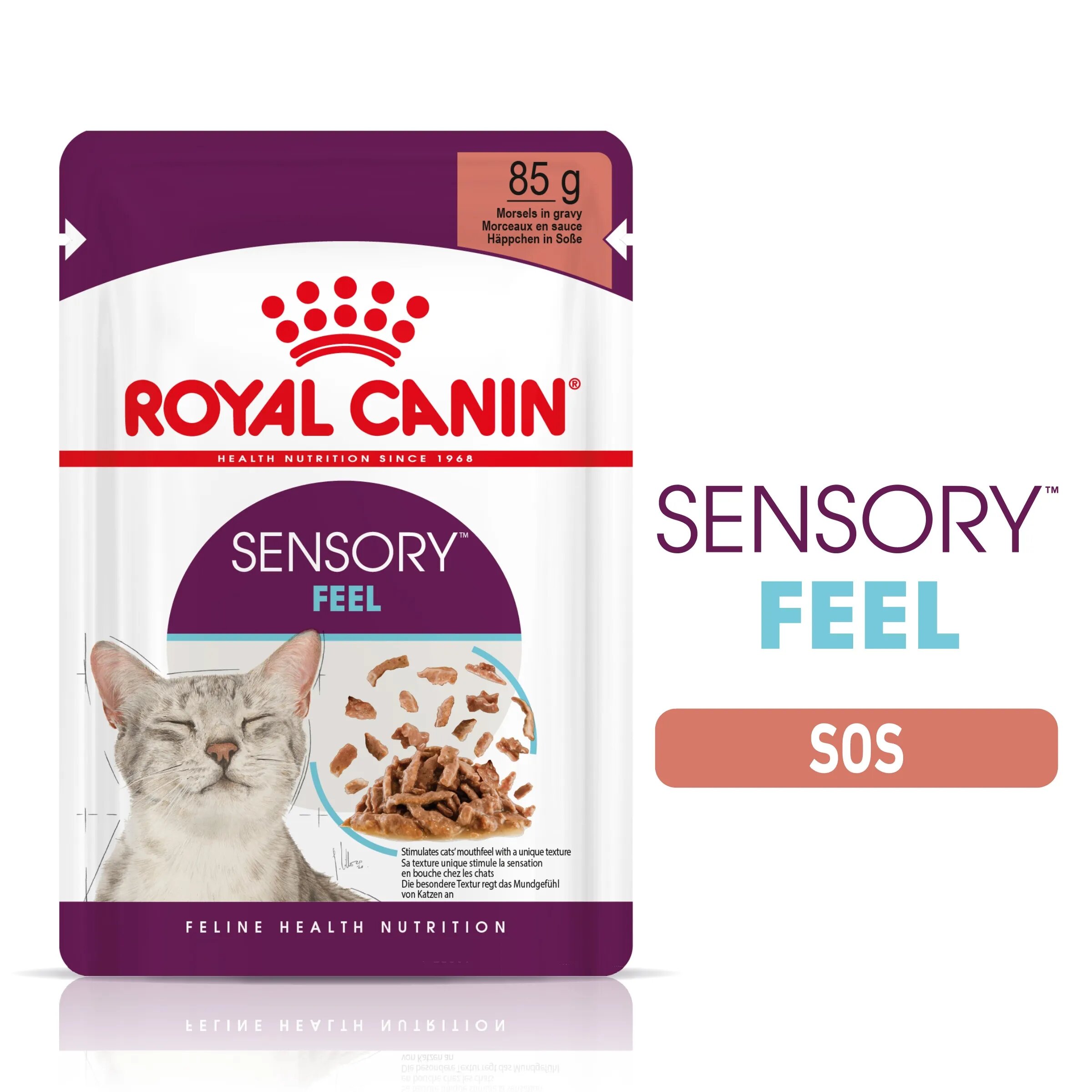 Royal Canin Sensory Feel hrana umeda pisici stimularea simtului tactil (in sos) 85 g
