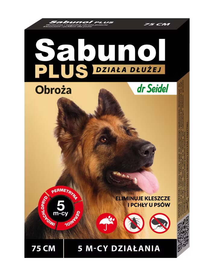 Sabunol PLUS Zgarda Antiparazitara Caini 26-50 kg (75cm)