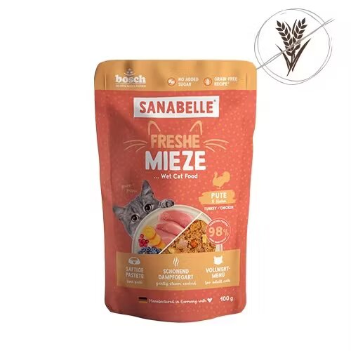 Sanabelle Hrana umeda pisici Curcan si Pui 100 g