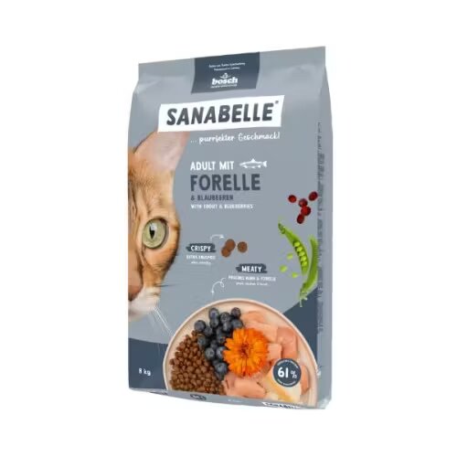 Sanabelle Hrana uscata pisici Adult Pastrav 8 kg