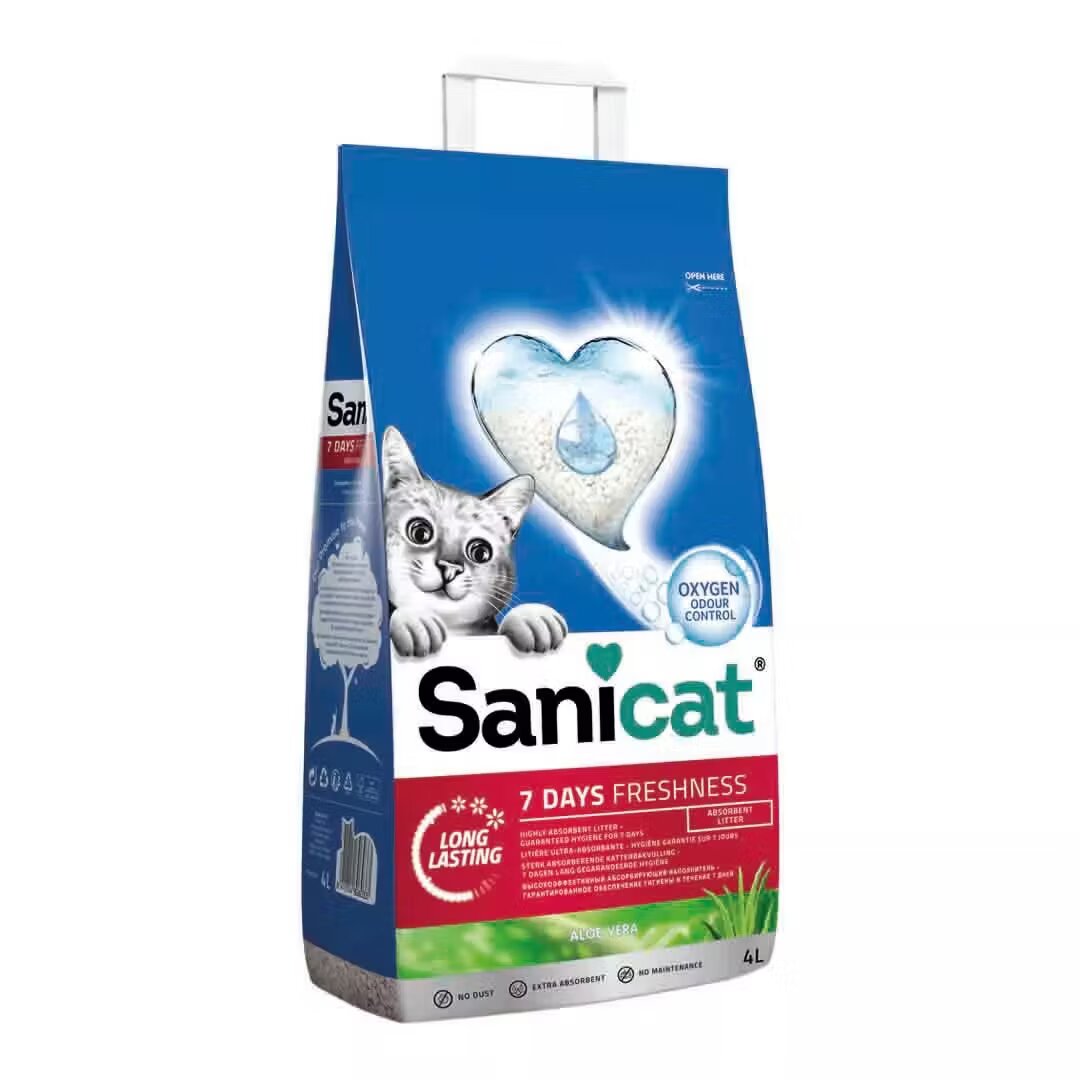 Sanicat Nisip pentru litiera 7 Days Aloe Vera 4L