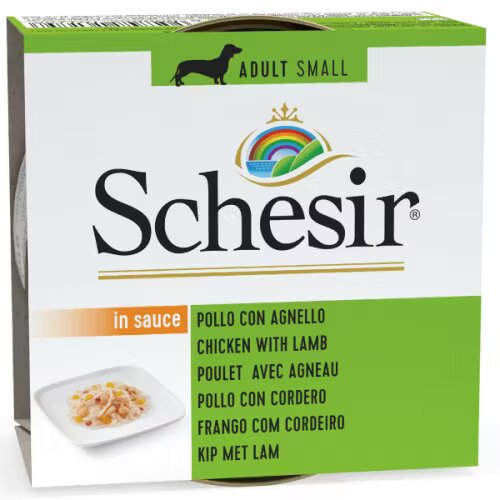 Schesir Hrana umeda caini Dog Adult Small Chicken with Lamb in Sauce 85 g