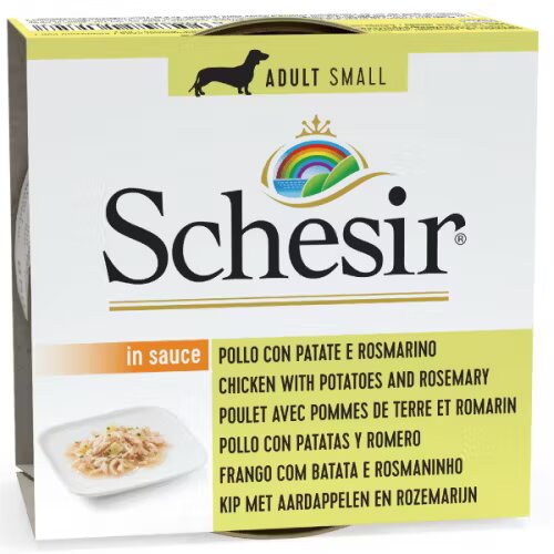 Schesir Hrana umeda caini Dog Adult Small Chicken with Potatoes in Sauce 85 g