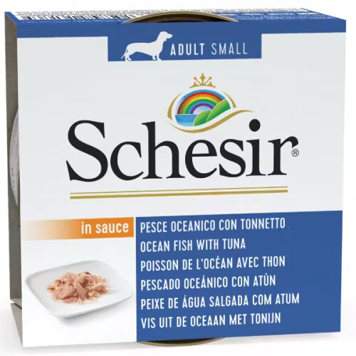 Schesir Hrana umeda caini Dog Adult Small Ocean Fish with Tuna in Sauce 85 g