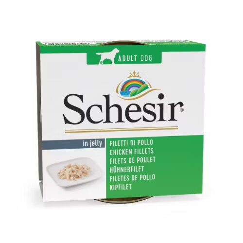 Schesir Hrana umeda caini Dog Chicken Fillets in Jelly 150 g