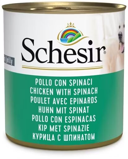 Schesir Hrana umeda caini Dog Chicken with Spinach 285 g