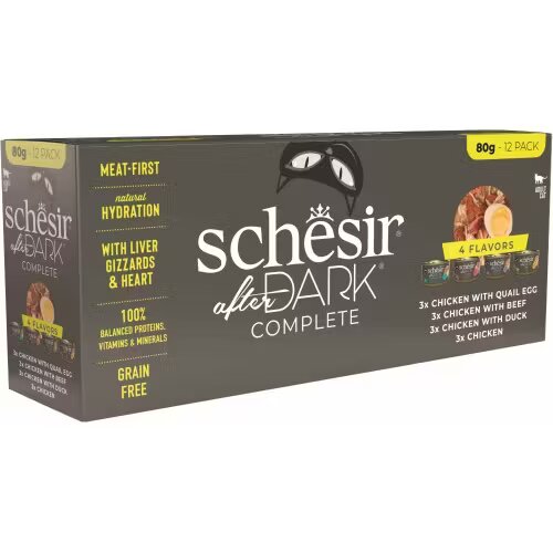 Schesir Hrana umeda pisici After Dark Cat Multipack Wholefood 12x80 g