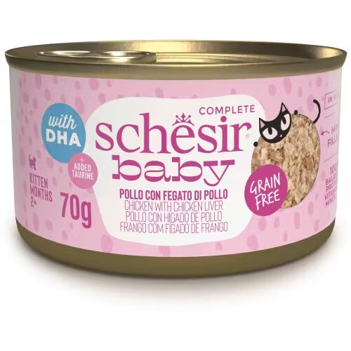 Schesir Hrana umeda pisici Baby Cat Pui si Ficat 70 g