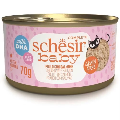 Schesir Hrana umeda pisici Baby Cat Pui si Somon 70 g