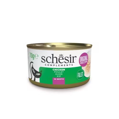 Schesir Hrana umeda pisici Pui in Supa 70 g