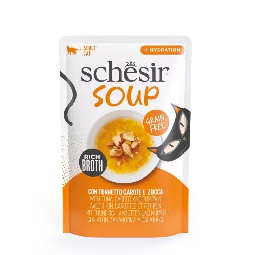 Schesir Hrana umeda pisici Soup Ton si Dovleac in Supa 40 g