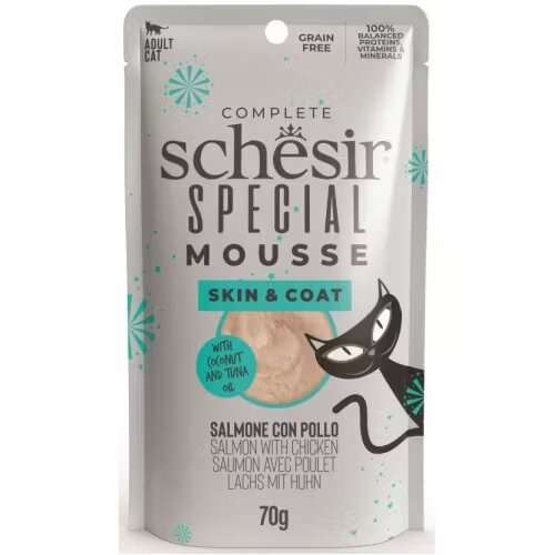 Schesir Hrana umeda pisici Special Skin si Coat Cat Somon si Pui 70 g