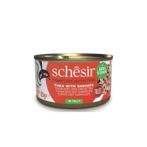 Schesir Hrana umeda pisici Ton si Creveti in jeleu 85 g