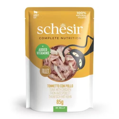 Schesir Hrana umeda pisici Ton si Pui in Jeleu 85 g