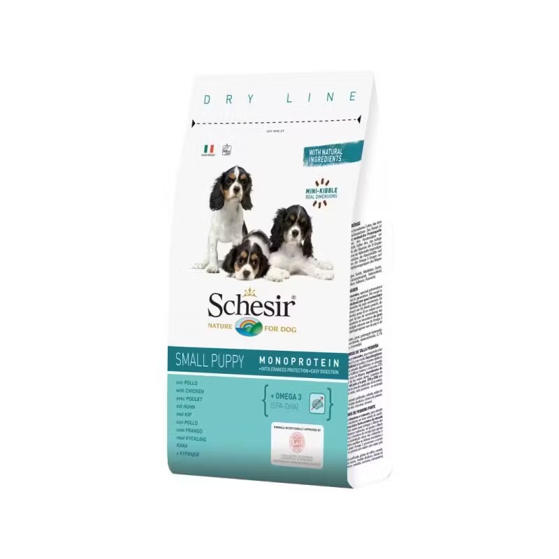 Schesir Hrana uscata caini Dog Dry Small Puppy Monoprotein Pui 800 g