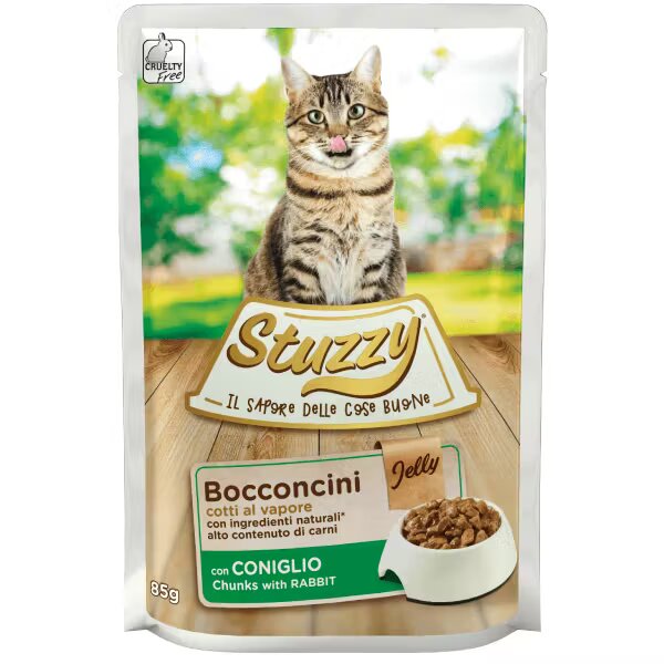 Stuzzy Cat Plic Bucati Jelly Iepure 85 g