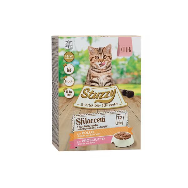 Stuzzy Pack plic fasii sos kitten pui/ sunca 12 x 85 g