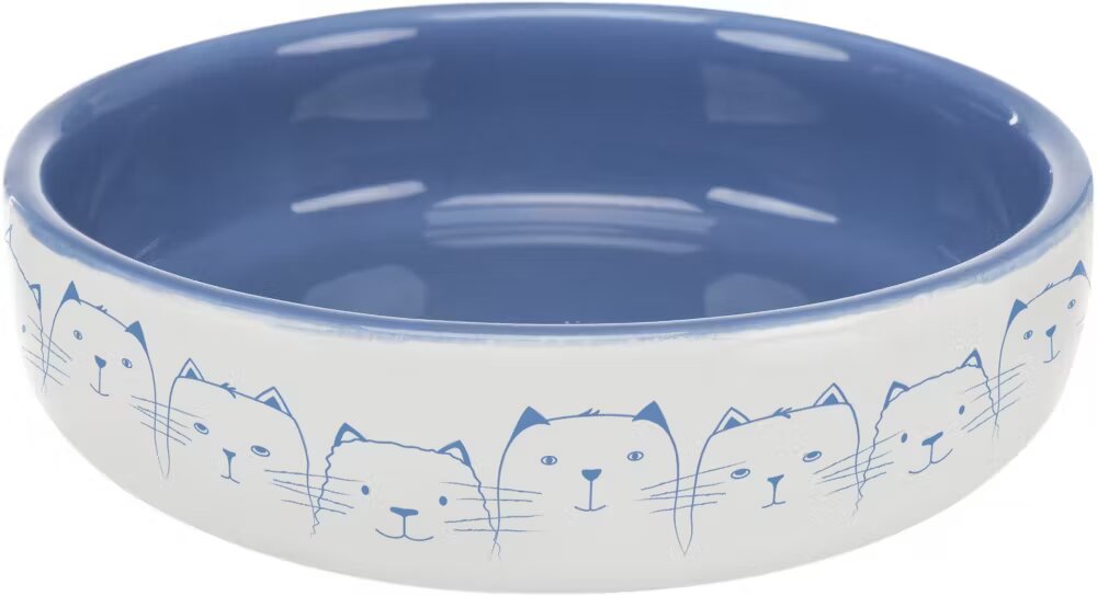 Trixie Bol ceramic 0.3 l/ 15 cm albastru/alb 24770