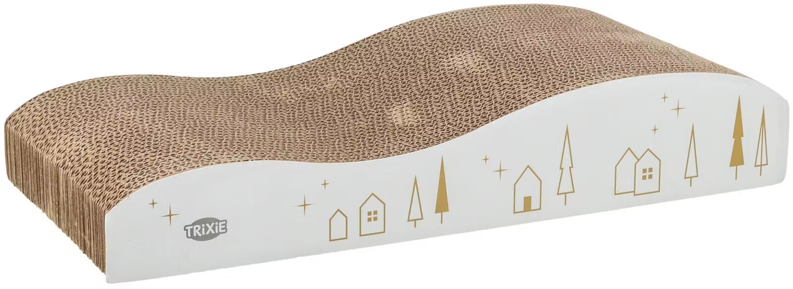 Trixie carton de zgariat X-Mas ondulat Alb/ Auriu 92017 43.5x8x20 cm