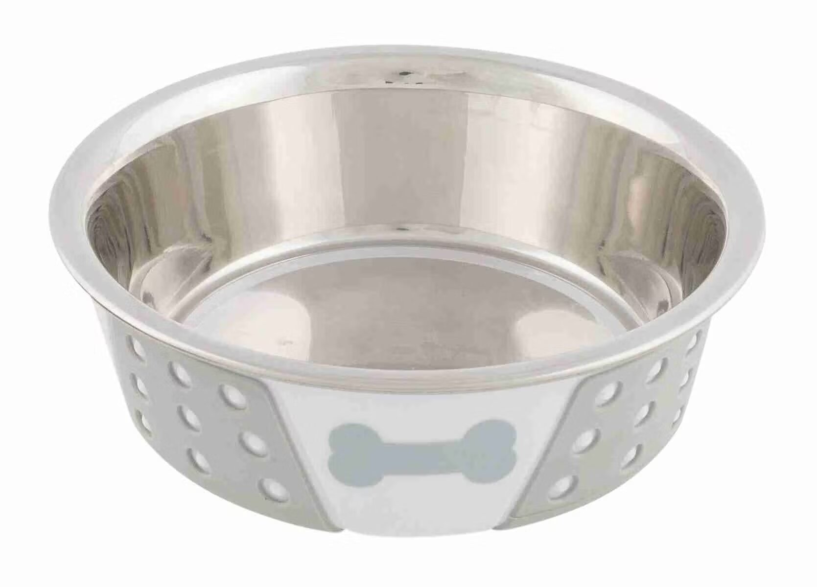 Trixie Castron de inox 0.75L/ 17 CM alb/gri 25256
