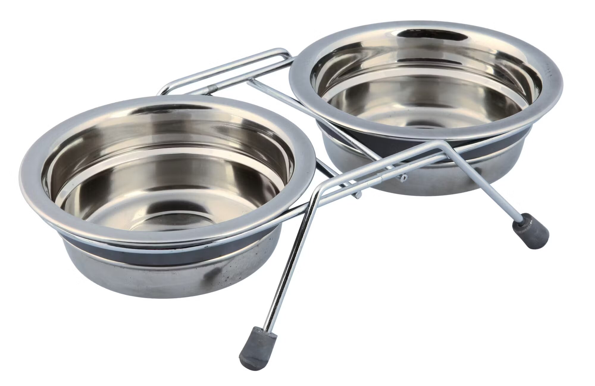 Trixie Castron Inox Dublu 2x0.25 l/11 cm cu Suport 25230