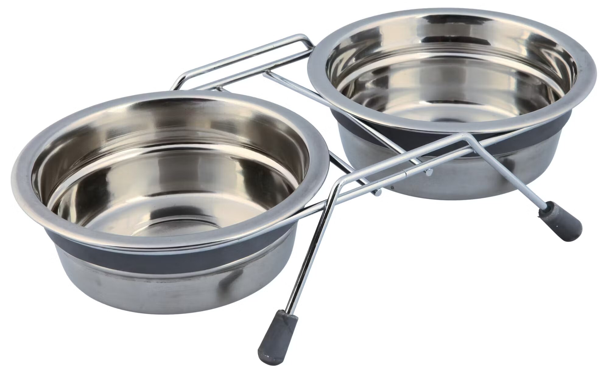 Trixie Castron Inox Dublu 2x0.45 l/13 cm cu Suport 25231