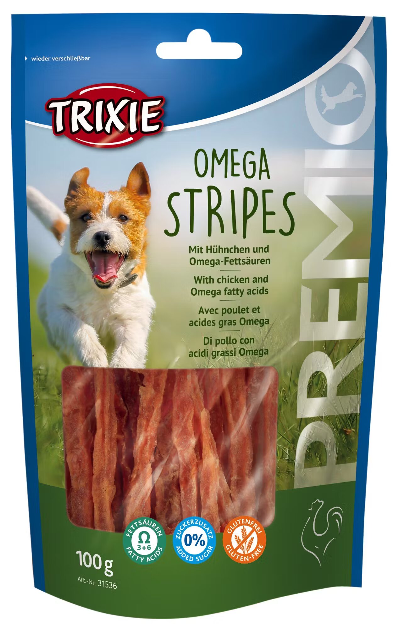 Trixie Fasii Premio cu Pui Omega 3 si 6 100 g 31536