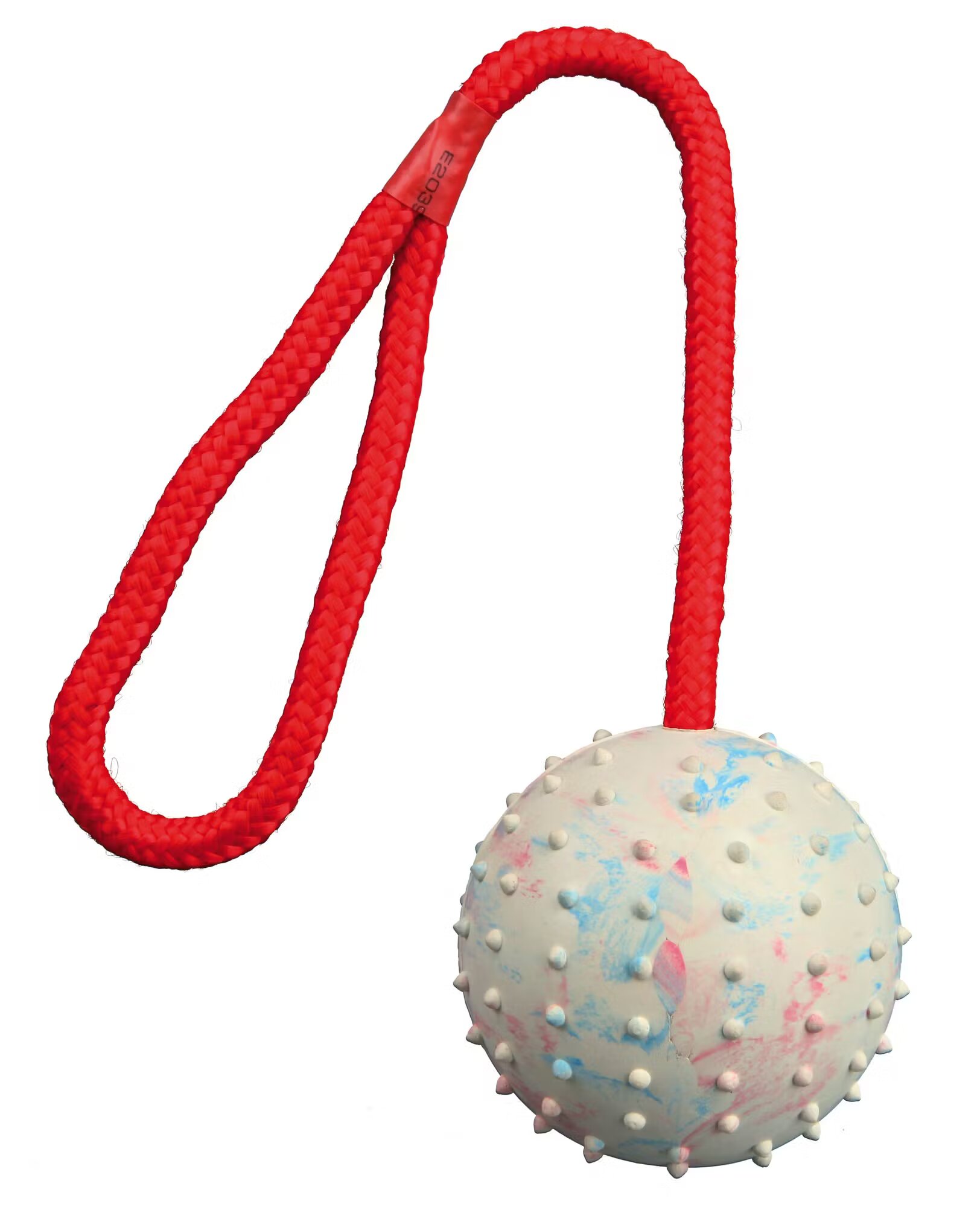 Trixie Jucarie Minge Cauciuc 7 cm cu Sfoara 30 cm 3308